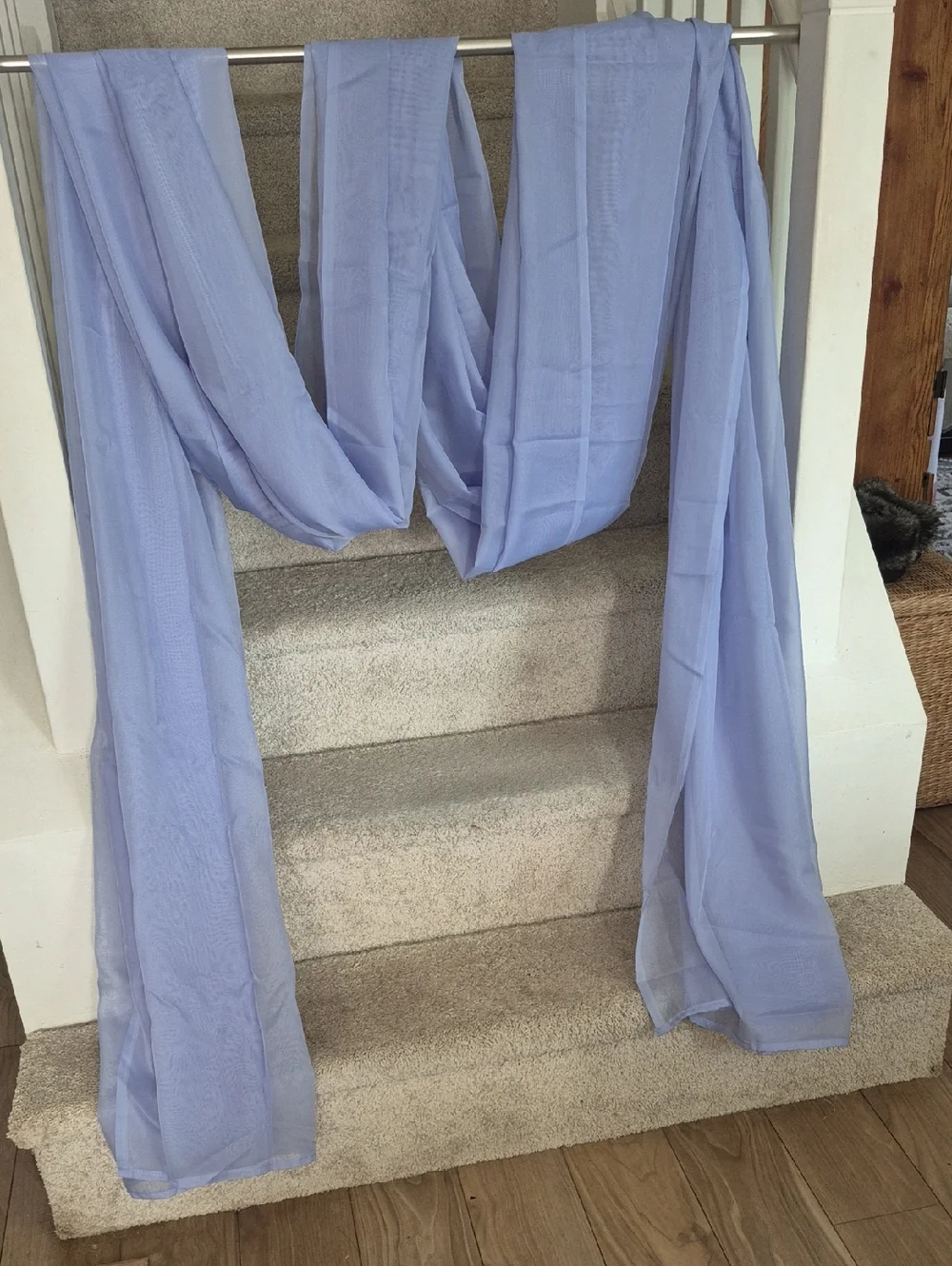 Lavender Sheer Window Scarf 220x60